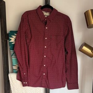 Ariat Men's Maroon Button-Down Shirt